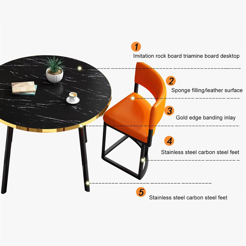 Office Reception Room Club Table and Chair Set, Negotiation Table, Home Livin...