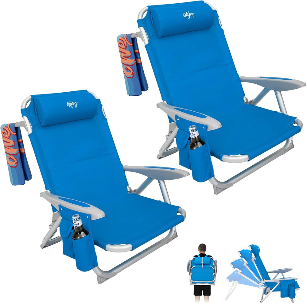 #WEJOY Beach Chairs for Adults,Reclining Adjustable 4 Position for Outdoor