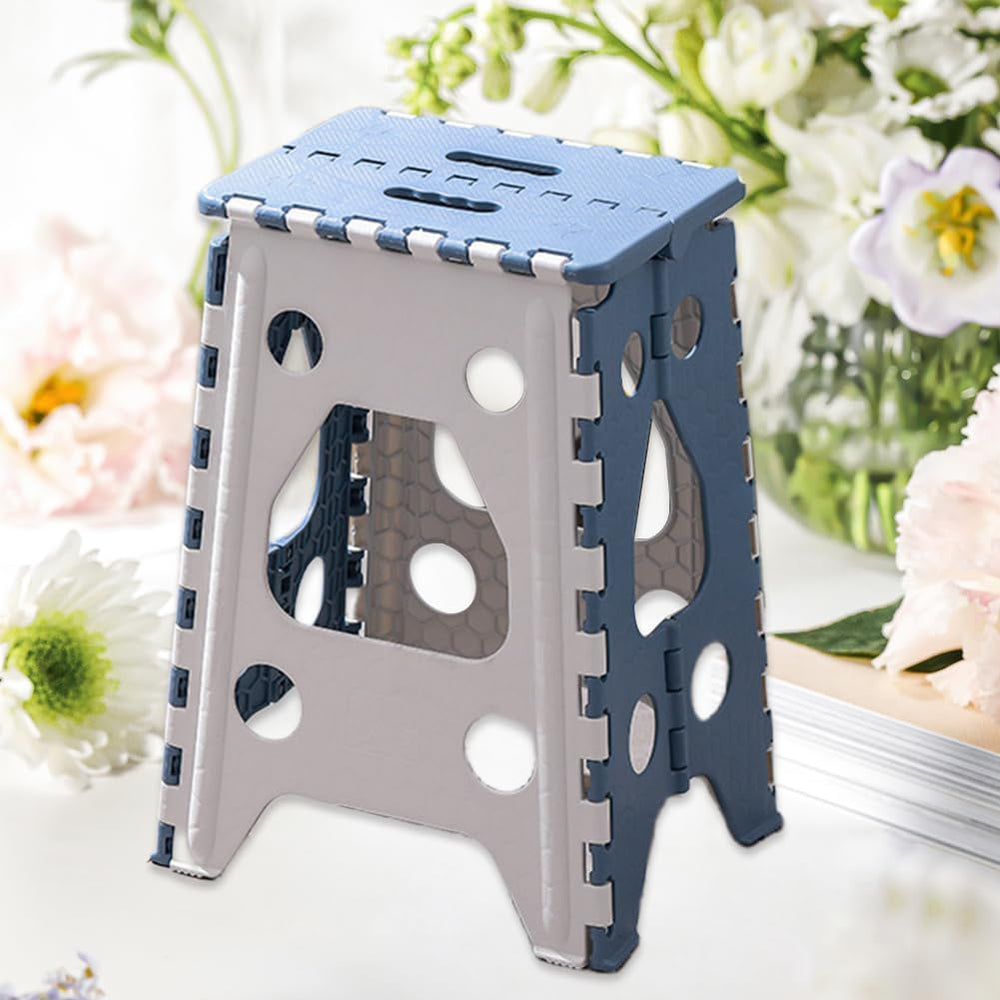 Folding Step Stool 18in Heavy Duty Step Stools for Adults Non Slip Folding St...