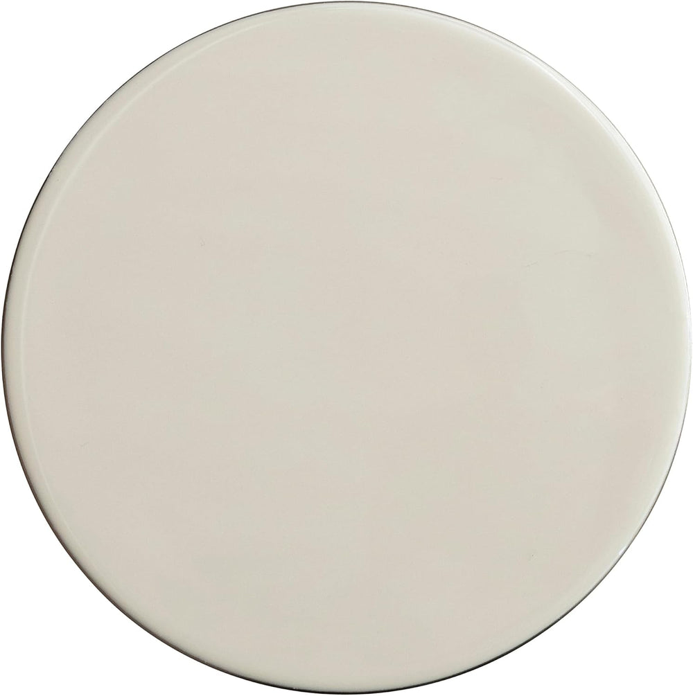 Creative Co-Op Round Enameled Aluminum Adjustable Table with Gold Electroplat...