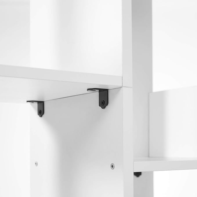 VASAGLE Bookshelf, Tree-Shaped Bookcase with 13 Storage Shelves, Rounded Corn...