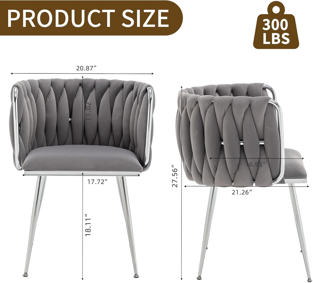 Velvet Dining Chairs Set of 6, Upholstered Dining Room Chairs with Metal Legs...