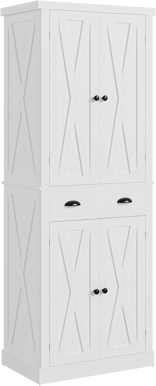 IRONCK Kitchen Pantry Storage Cabinet 72.6" H x 24" W, White | Free...