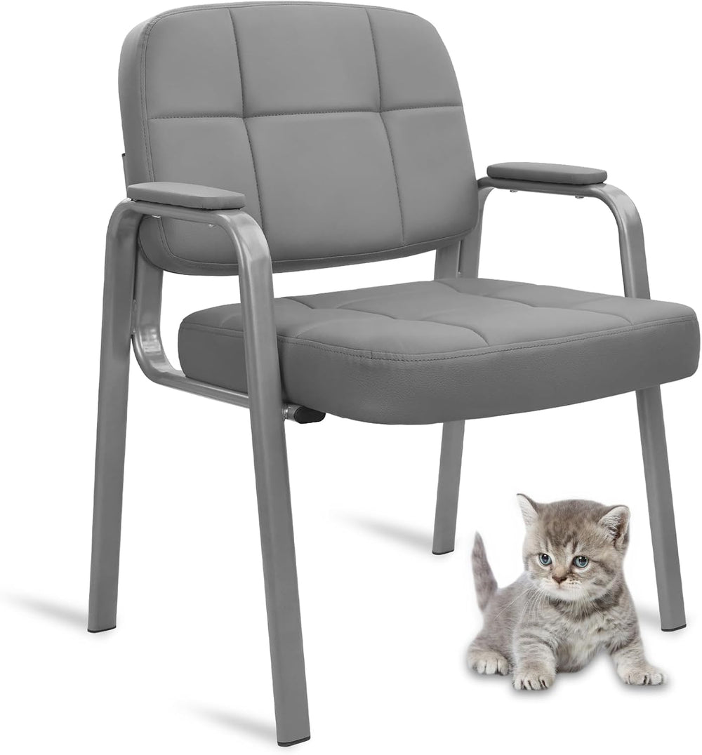 CLATINA Big & Tall 500 lbs Waiting Room Guest Chair, Leather Office Recep...