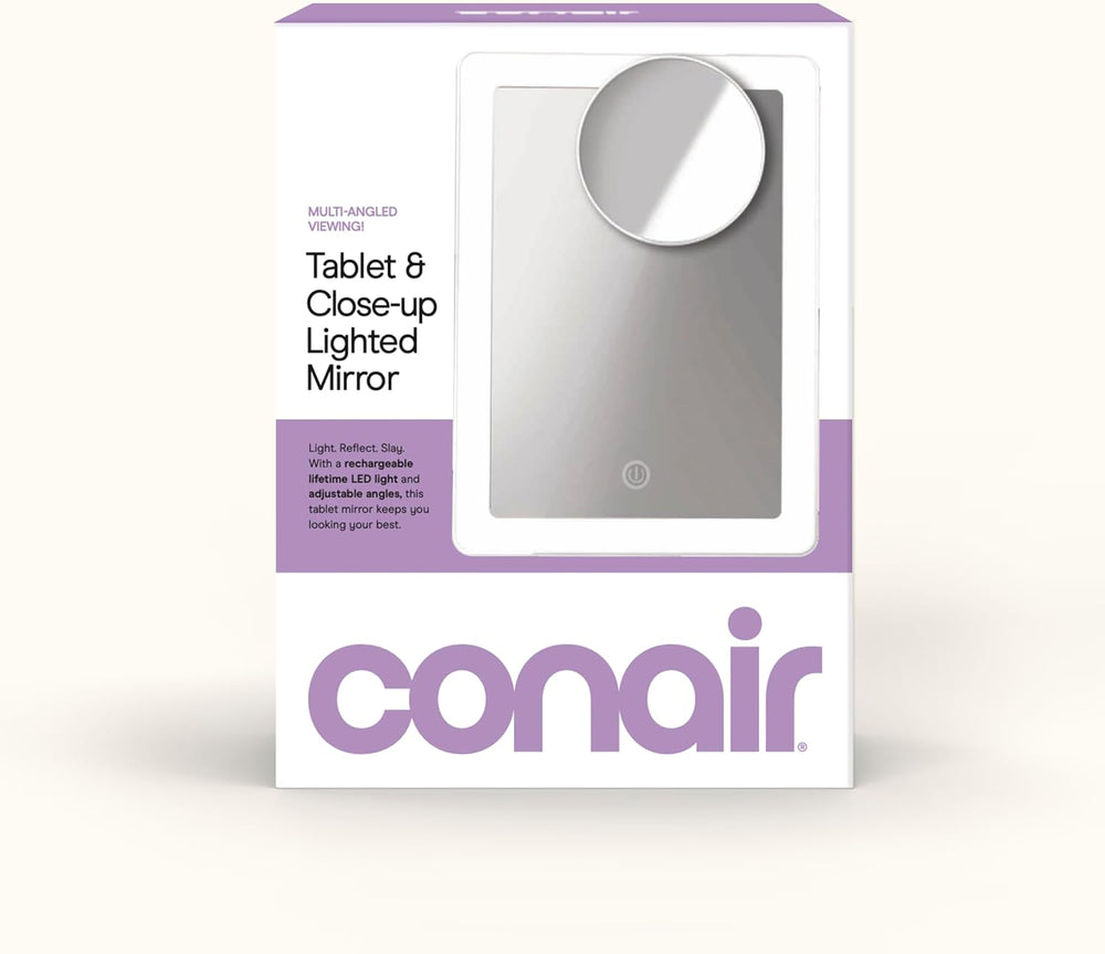 Conair Vanity Mirror, Lighted, LED Vanity, 1X/5X Magnifying, White