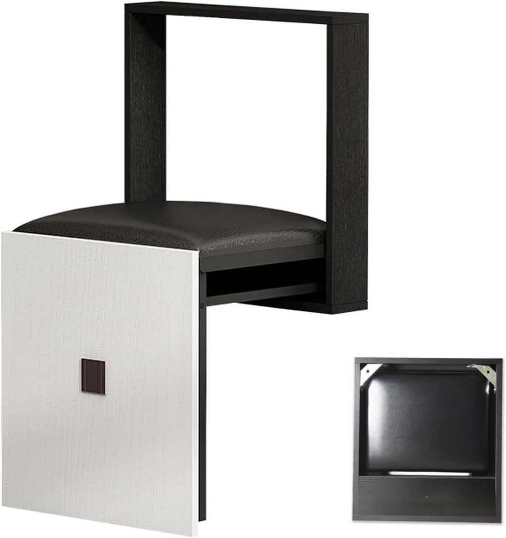 Wall Mount Folding Shoe Stool for Mudroom, Invisible Hideaway Entryway Bench ...