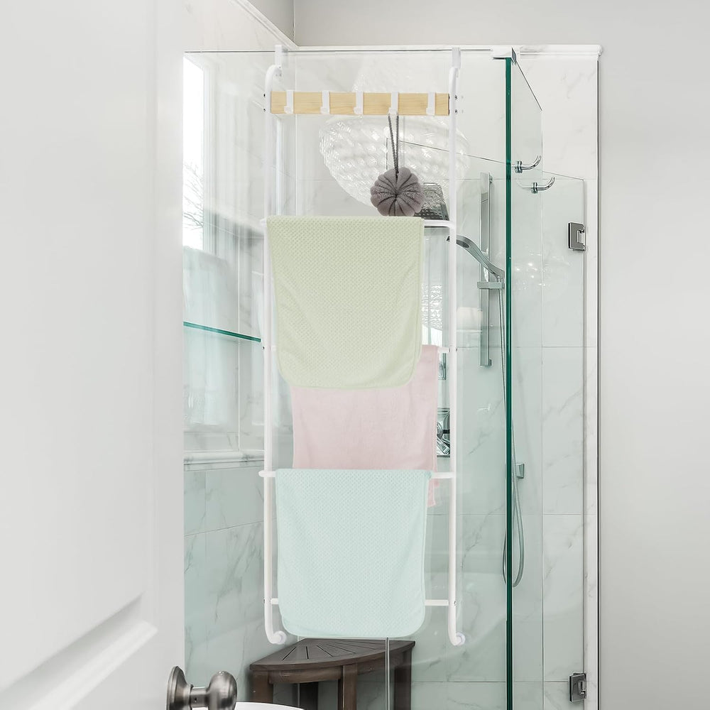 Over the Door Towel Rack for Bathroom 5 Tier Over The Door Towel Bar