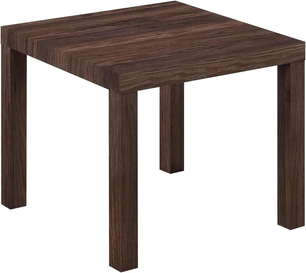 Parsons End Table, Canyon Walnut Finish, Modern Side Table for Living Room Be...