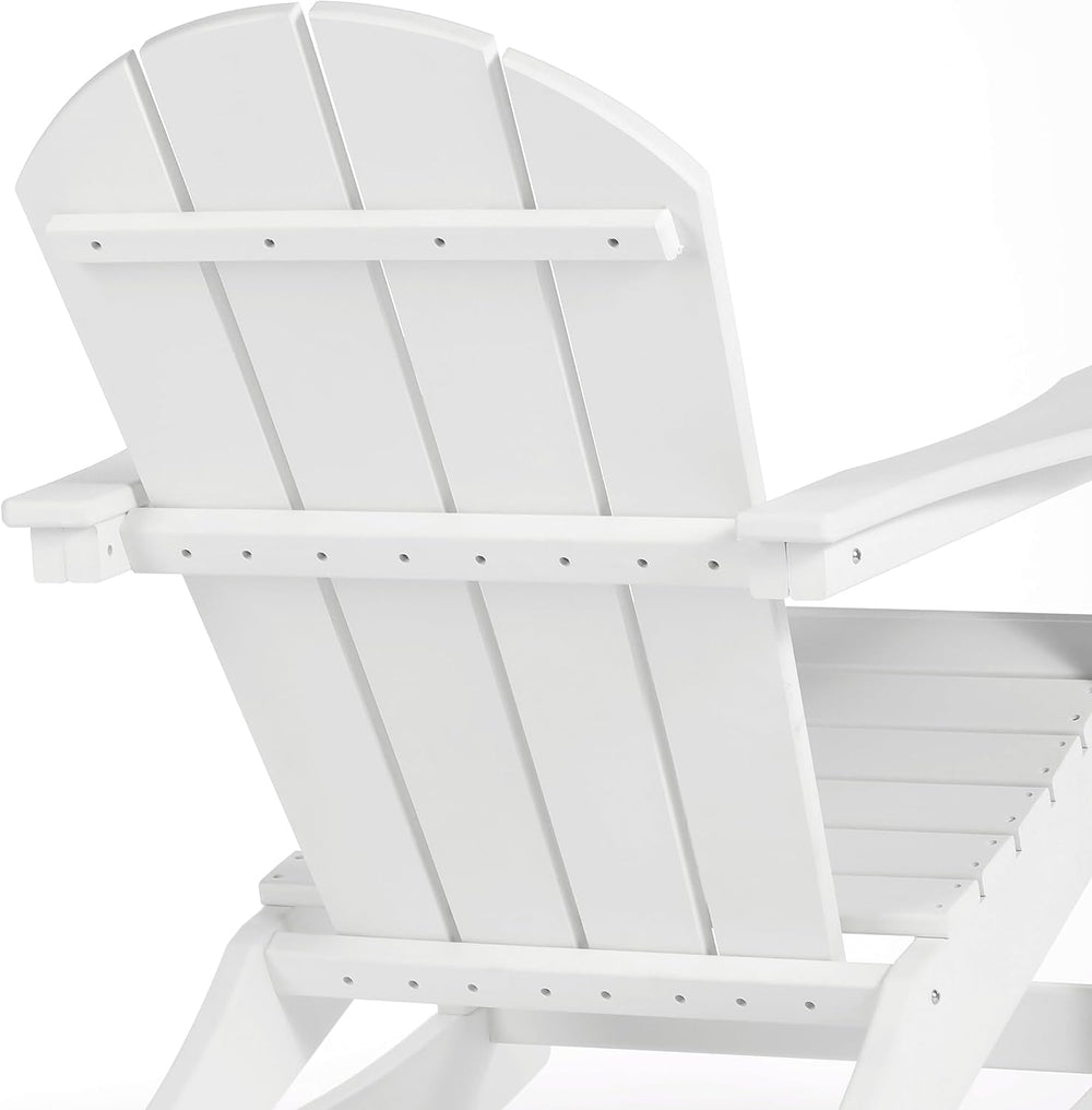 HDPE Laguna Outdoor Rocking Poly Adirondack Chair (Set of 2), White