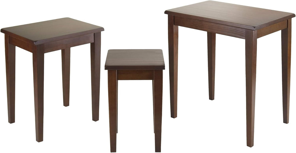 Winsome Regalia Nesting Accent Tables, for Living Room, Walnut, Set of 3