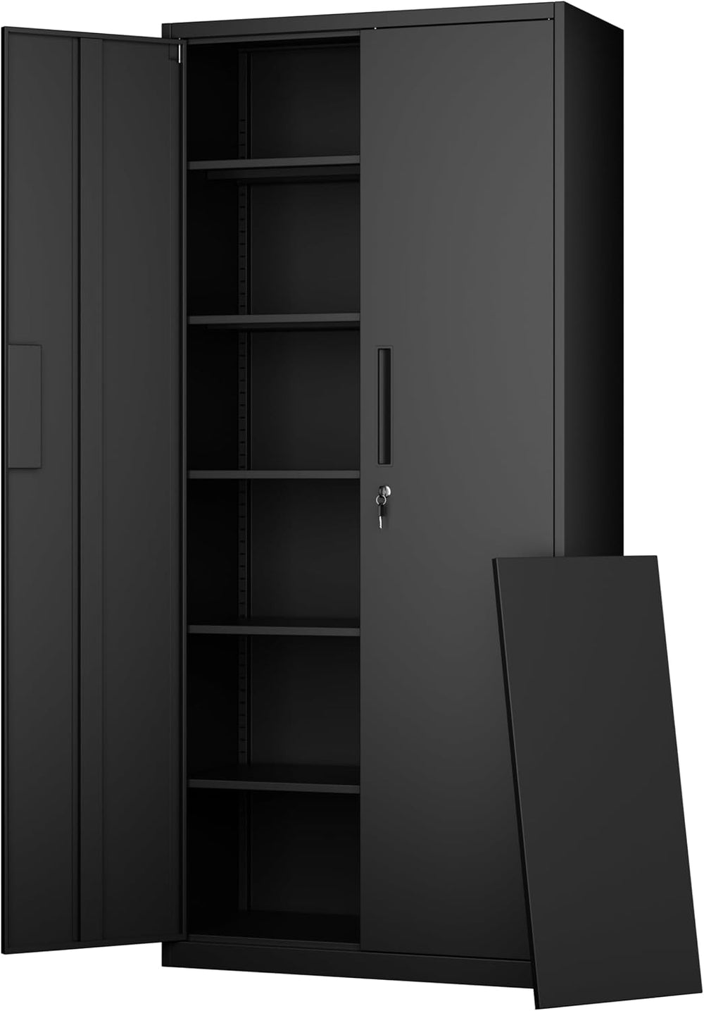 Metal Storage Cabinet with Lock,71” Garage Storage Cabinets with 2 Doors and ...