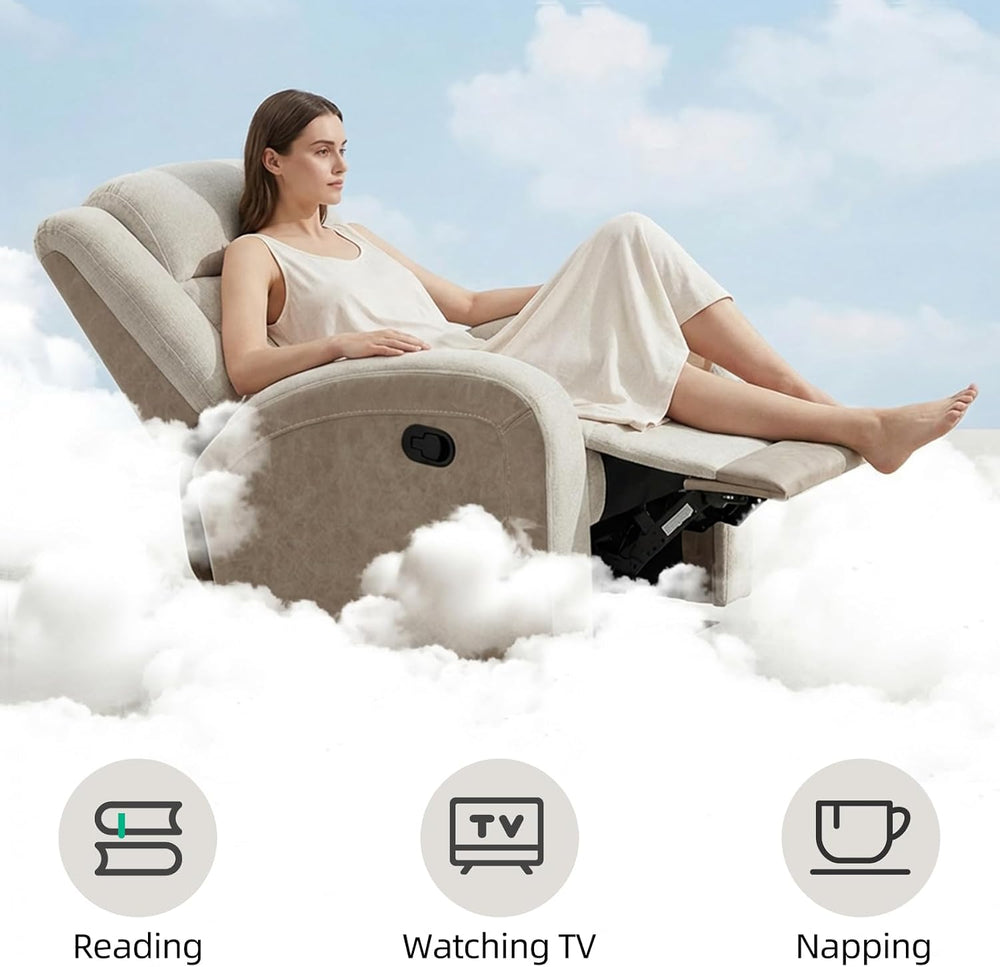 EBELLO 2 Piece Manual Recliner Sofa Set, 1 Loveseat with Center Console, Hidd...