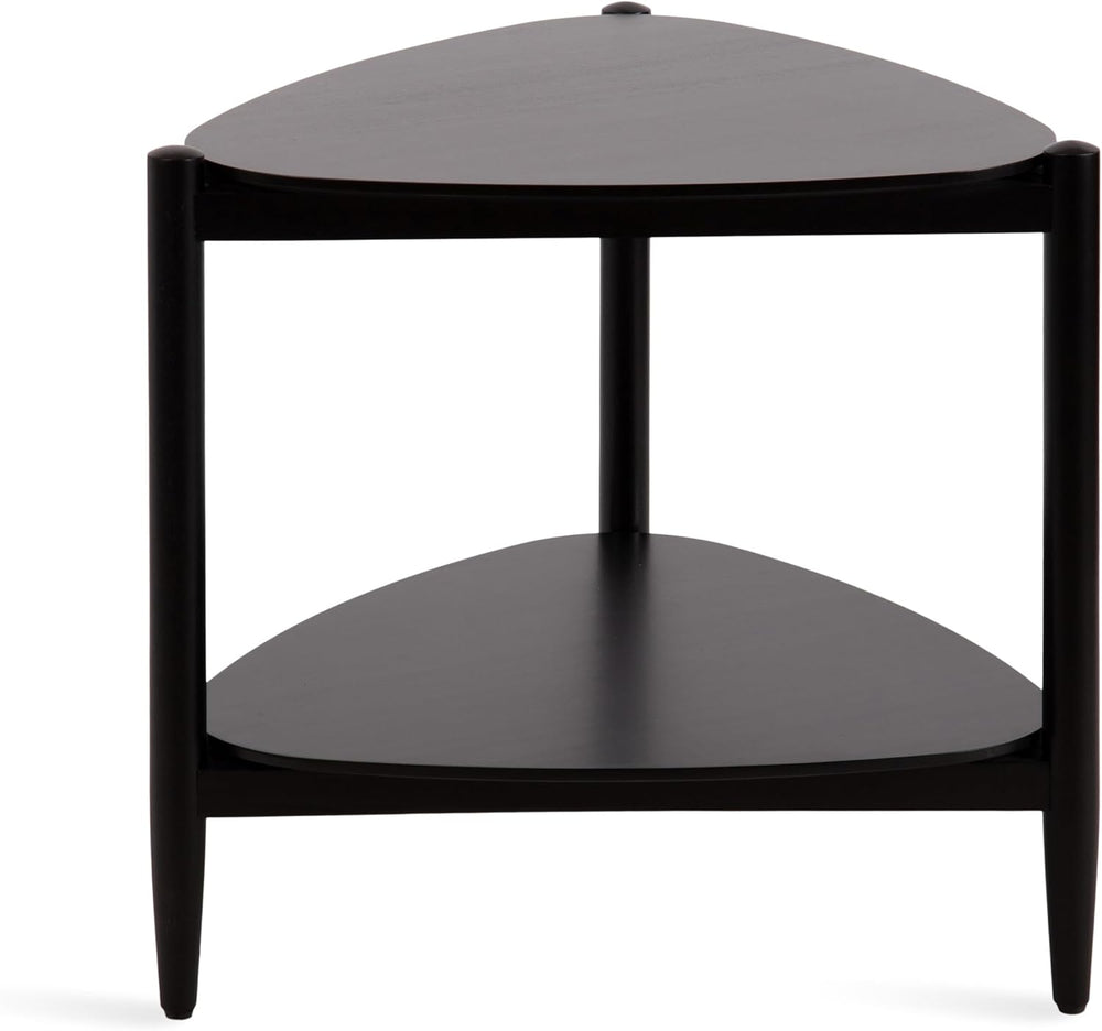 Kate and Laurel Knowlton Modern Tiered Triangle Side Table, 24 x 24 x 24, Bla...