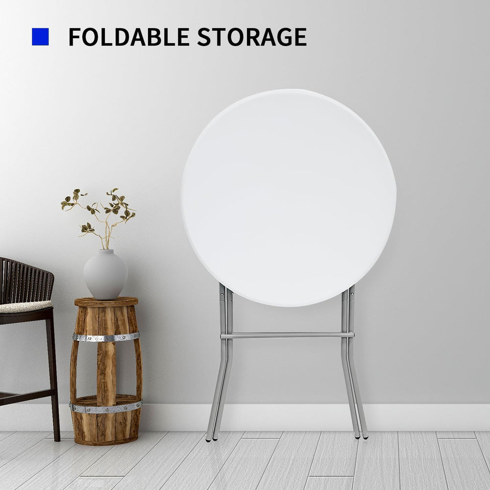2 PCS - 31.5" L X 31.5" W X 43" H - Cocktail Table White High ...
