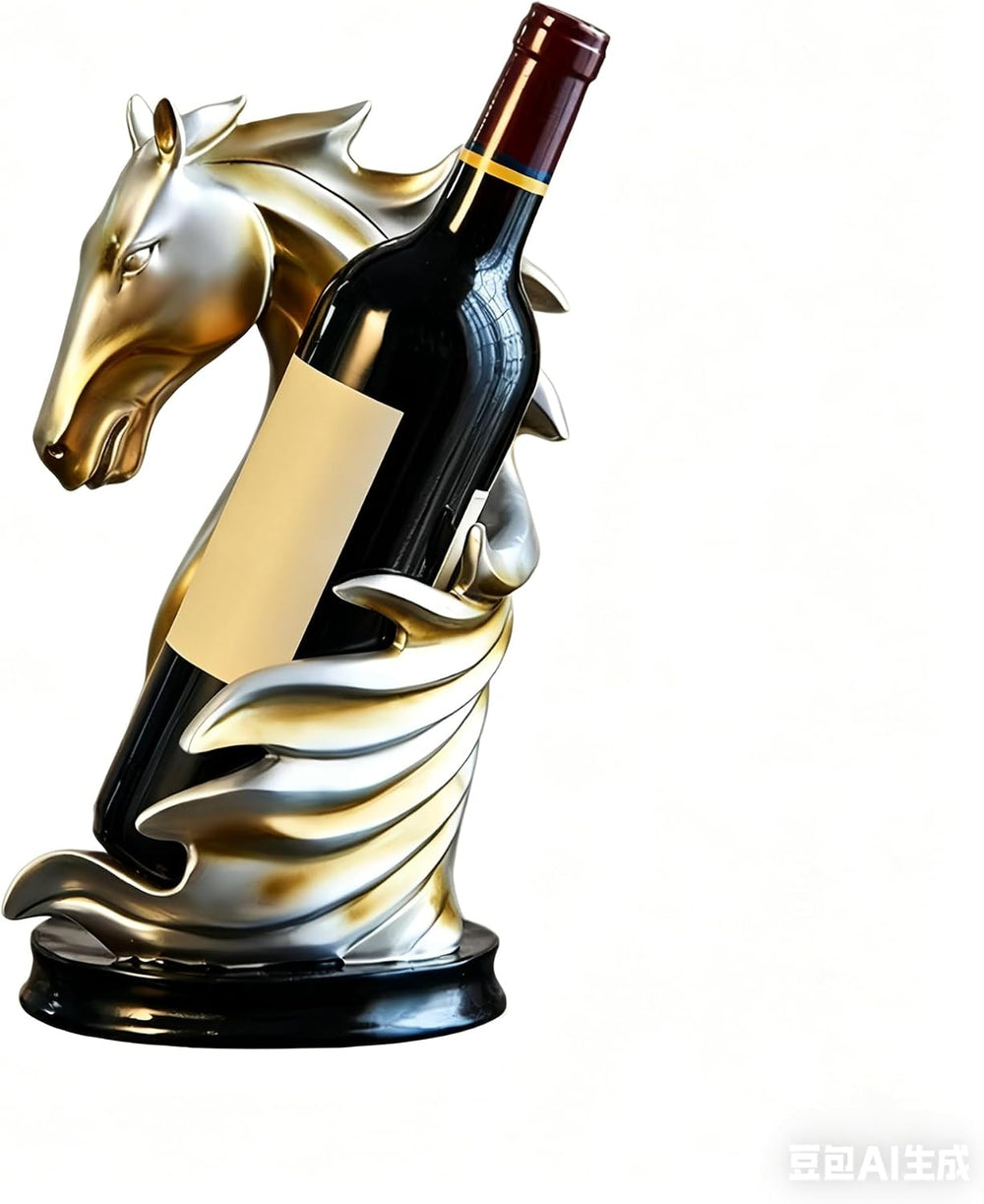 XINXUAN Wine Holder Countertop, Horse Head Wine Racks Decor for Bar Decoratio...