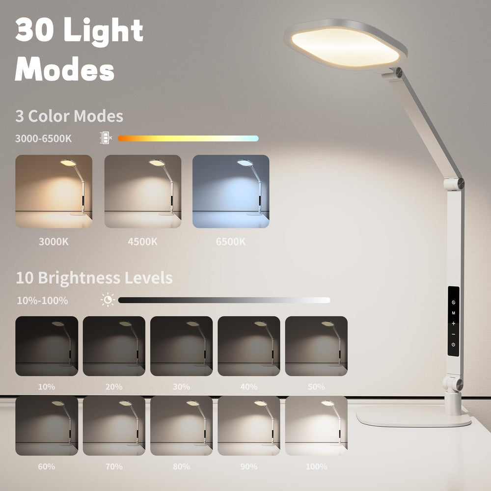 LitONES LED Desk Lamp for Home Office, Soft Edge-lit Design - Modern Style