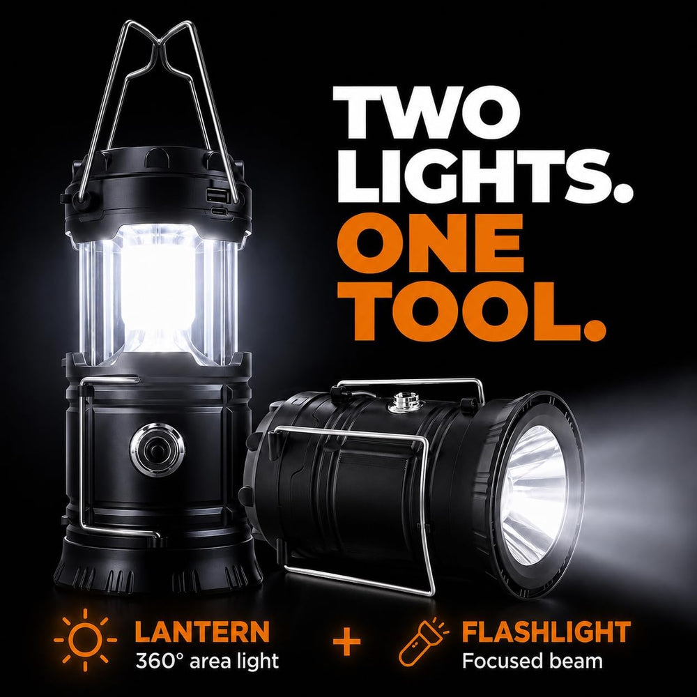 MalloMe Solar LED Camping Lantern, Battery Powered Lanterns for Power Outages...