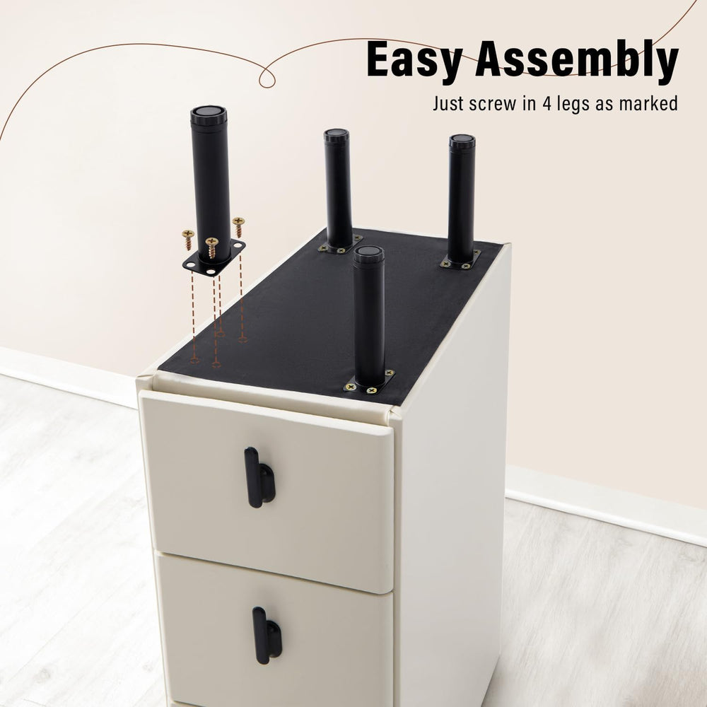 Homcosan Night Stand Small Size 9.84", Modern Minimalist Bedside Table w...