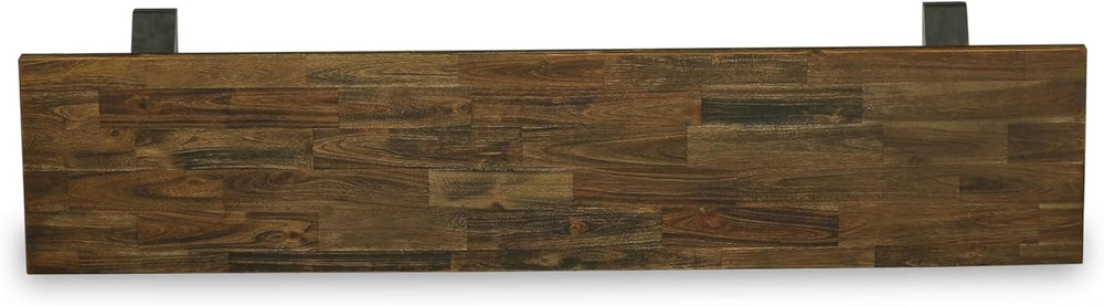 East West Furniture VB677 V-Style Modern Dining Table Bench with Wood Seat, 7...