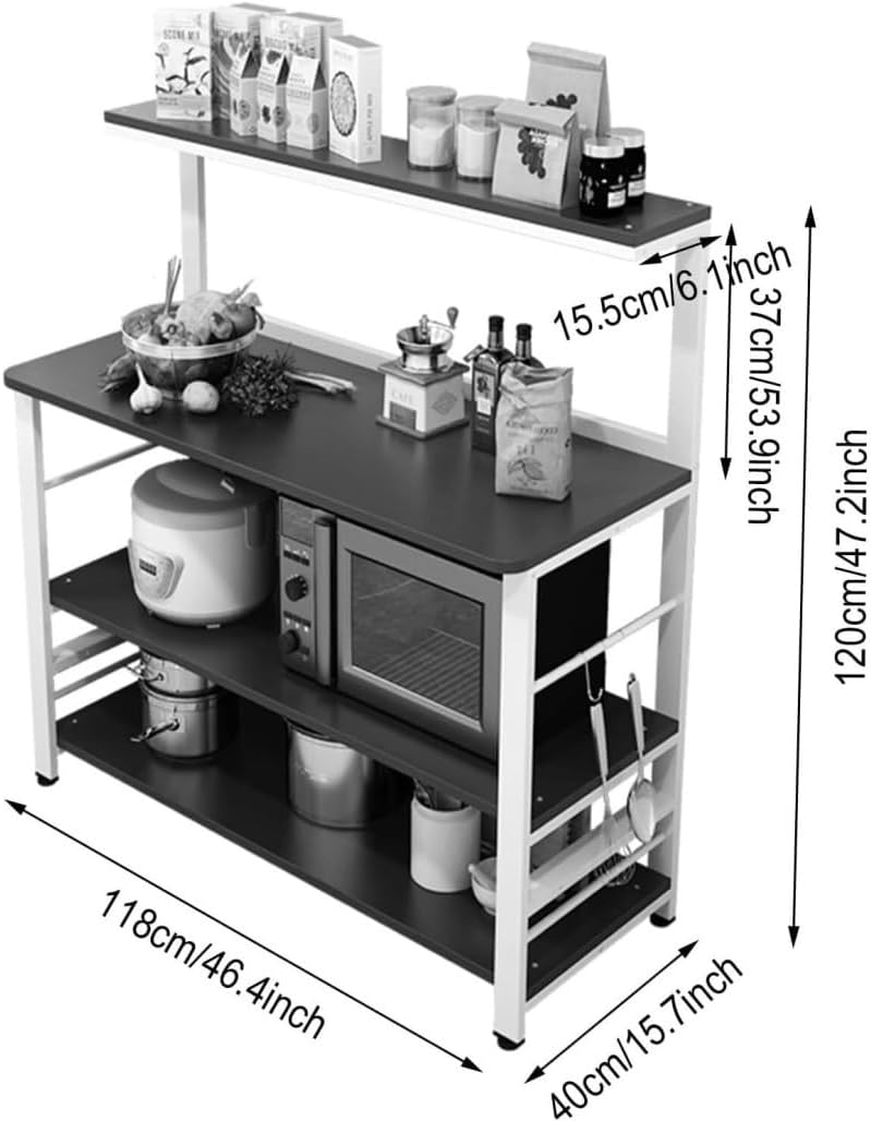 Microwave Stand Microwave Shelf Microwave Rack Kitchen Shelf Utility Storage ...