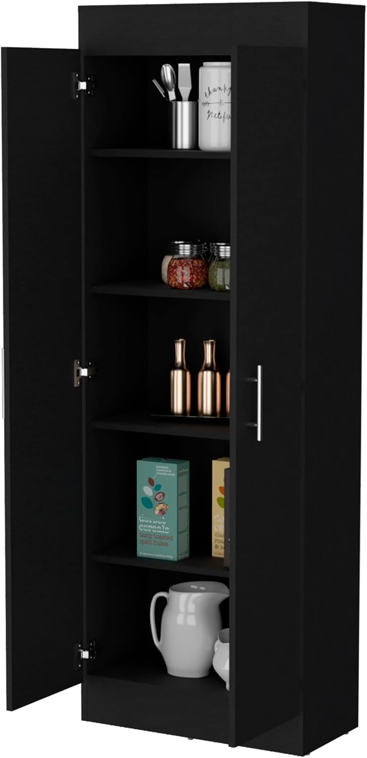 Tall Pantry Cabinet with Sleek 5-Shelf Storage,Sideboard Buffet Cabinet with ...