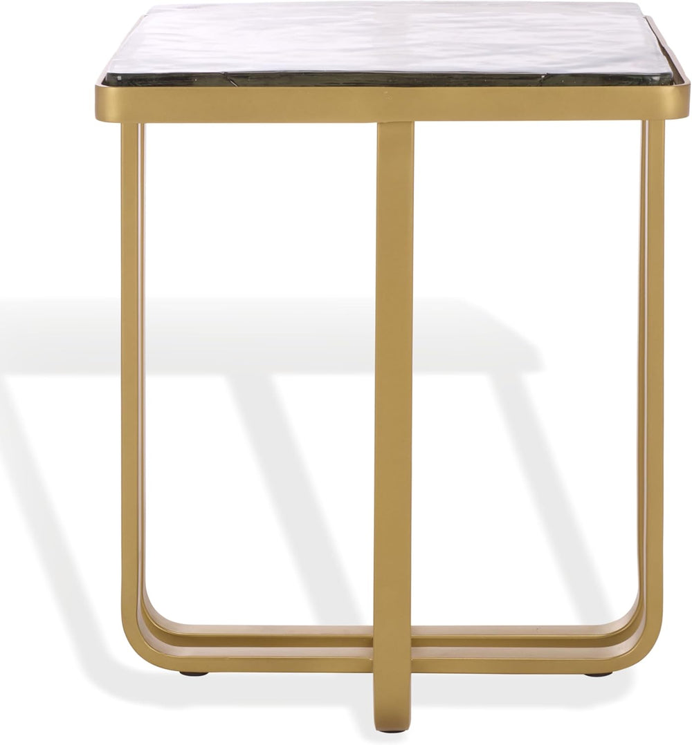 SAFAVIEH Couture Collection - Dominic Brass Stainless Steel Accent Table, Scu...