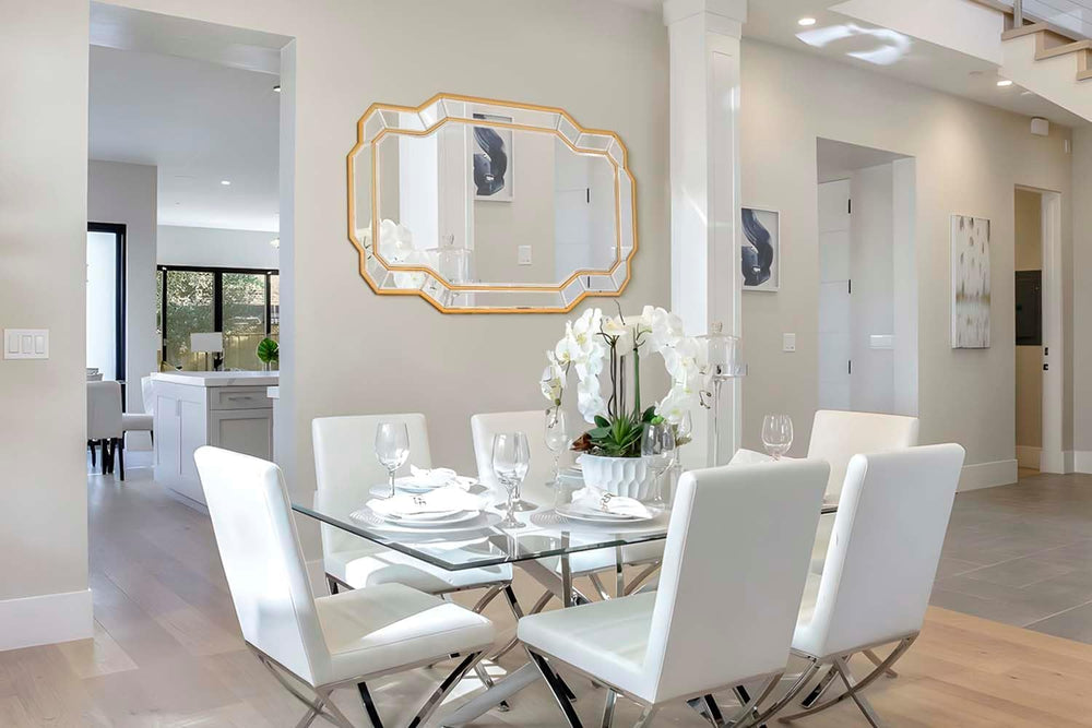Large Living Room Mirrors, 47''x32'' Gold Bathroom Mirror for...