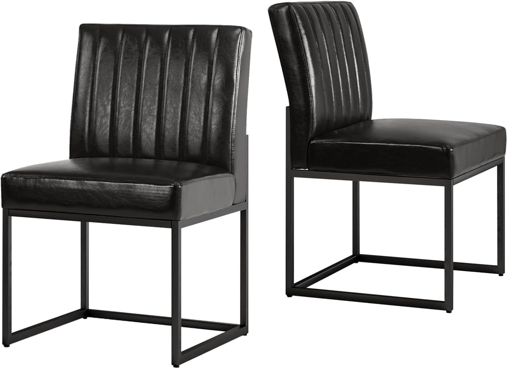 SIMTONAL Black Dining Chairs Set of 4, Modern Comfortable Upholstered Chairs,...
