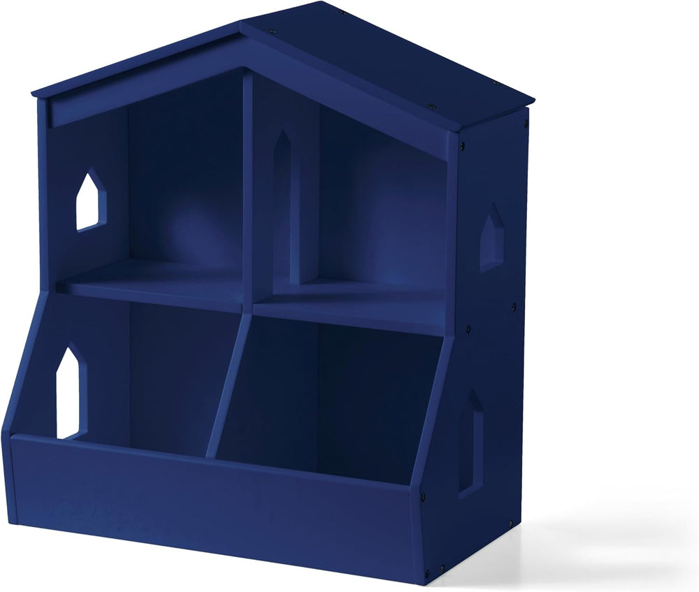 Little Seeds Trellis Storage Cubby Bookcase, Deep Blue