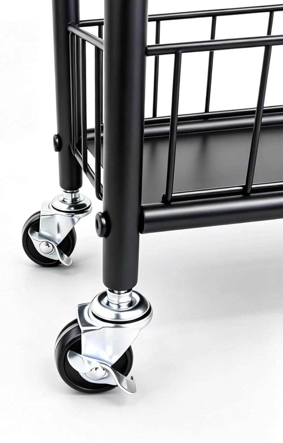 10in Slim Storage Cart, Metal 6-Tier Narrow Rolling Shelf, Sturdy Slim Storag...