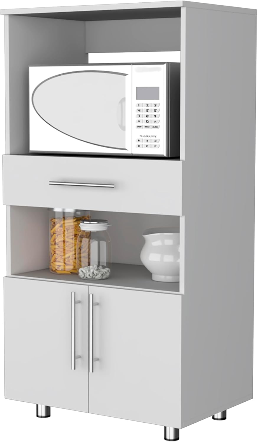 24.4" D*16.5" W*48.03" H Freestanding Kitchen Pantry with 2 Op...