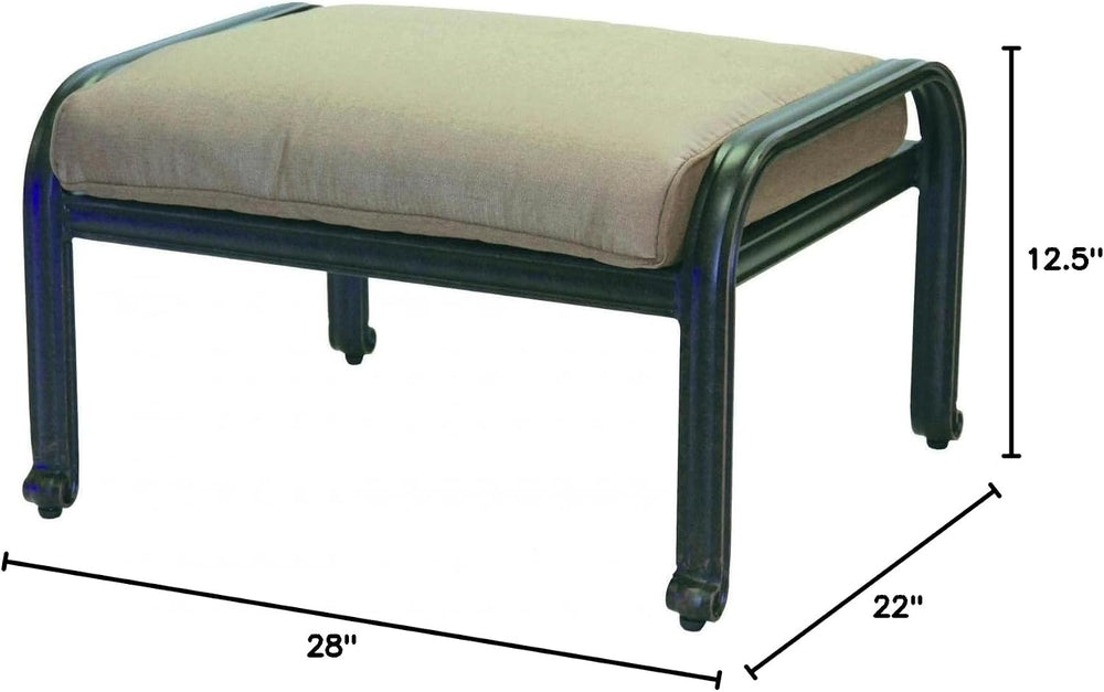 Darlee Nassau Cast Aluminum Patio Ottoman