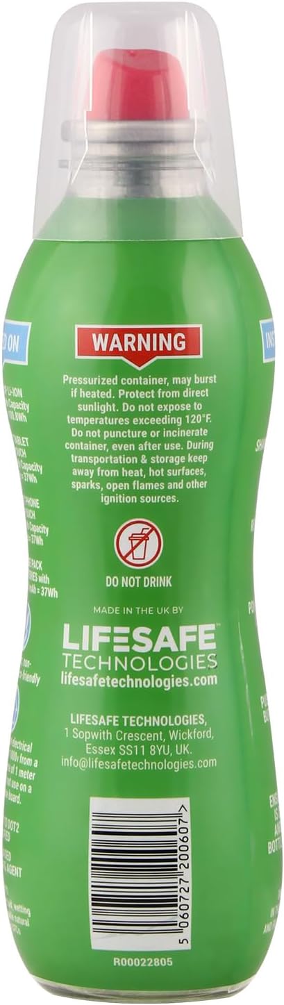 StaySafe Lithium Fire Extinguishing Spray By LifeSafe Technologies | Patented...