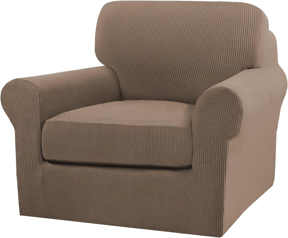 Turquoize 2 Piece Chair Covers Armchair Slipcovers for Living Room Armchair S...