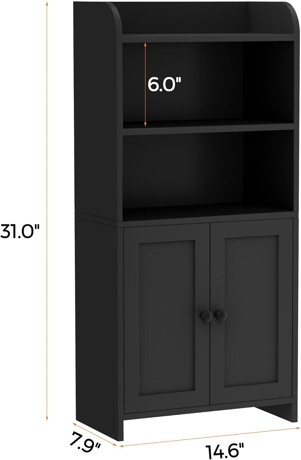 Homhedy Small Bathroom Storage Cabinet, Freestanding Toilet Paper Storage wit...