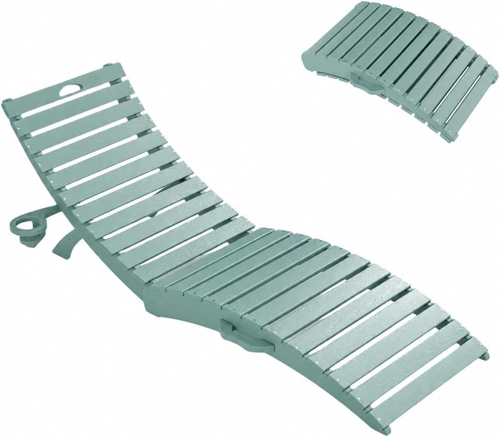 Kingdura Folding in-Pool Lounge Chairs, Anti-Floating HDPE Pool Lounger, Pre-...