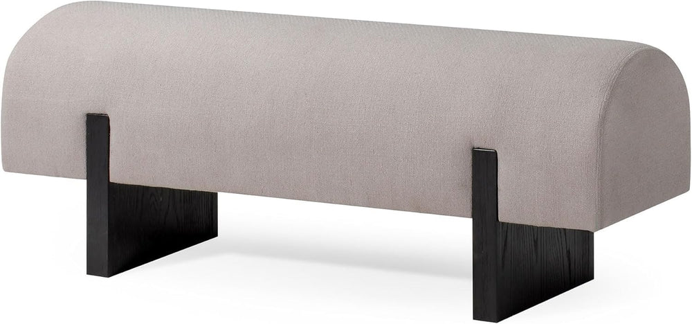 Maven Lane Juno Modern Wooden Upholstered Bench, Padded Seat for Kitchin Dini...