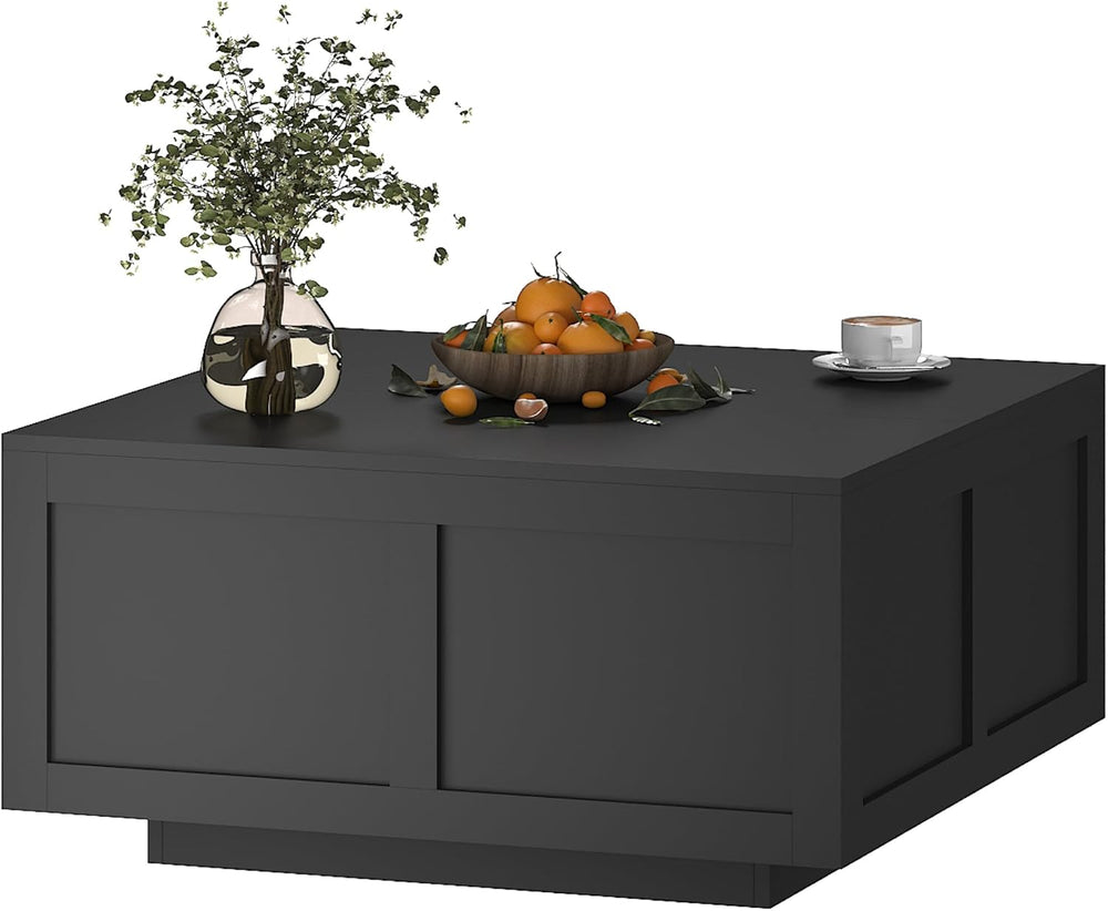 HedoAjim Lift Top Coffee Table with Storage, 31.5" Square Black Table
