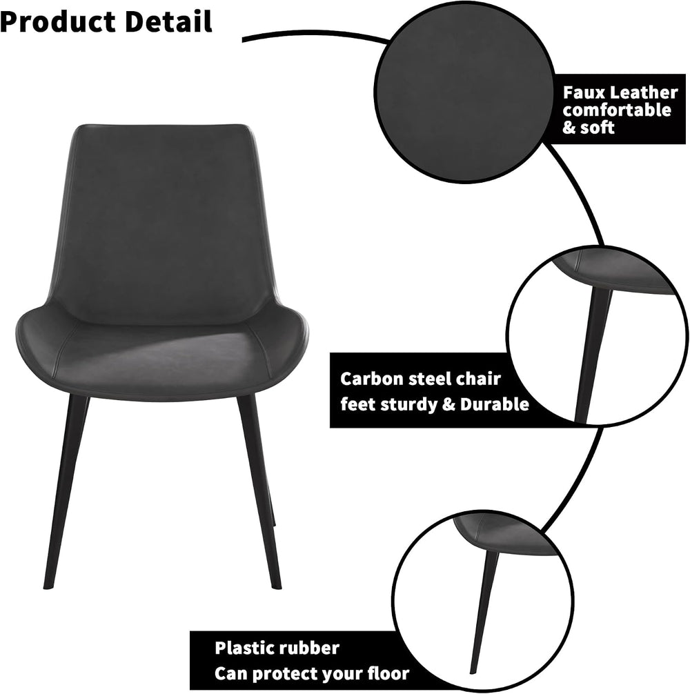 Montary 9 Piece Dining Table Chairs Set, Modern Dining Table Set of 8, Includ...