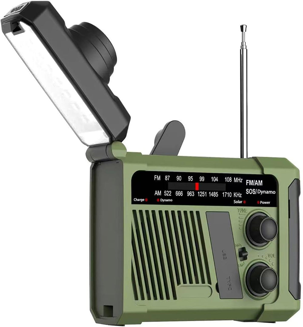 Weather Radios Portable AM FM for Work, Emergency Outdoor Radio Solar/Hand Cr...