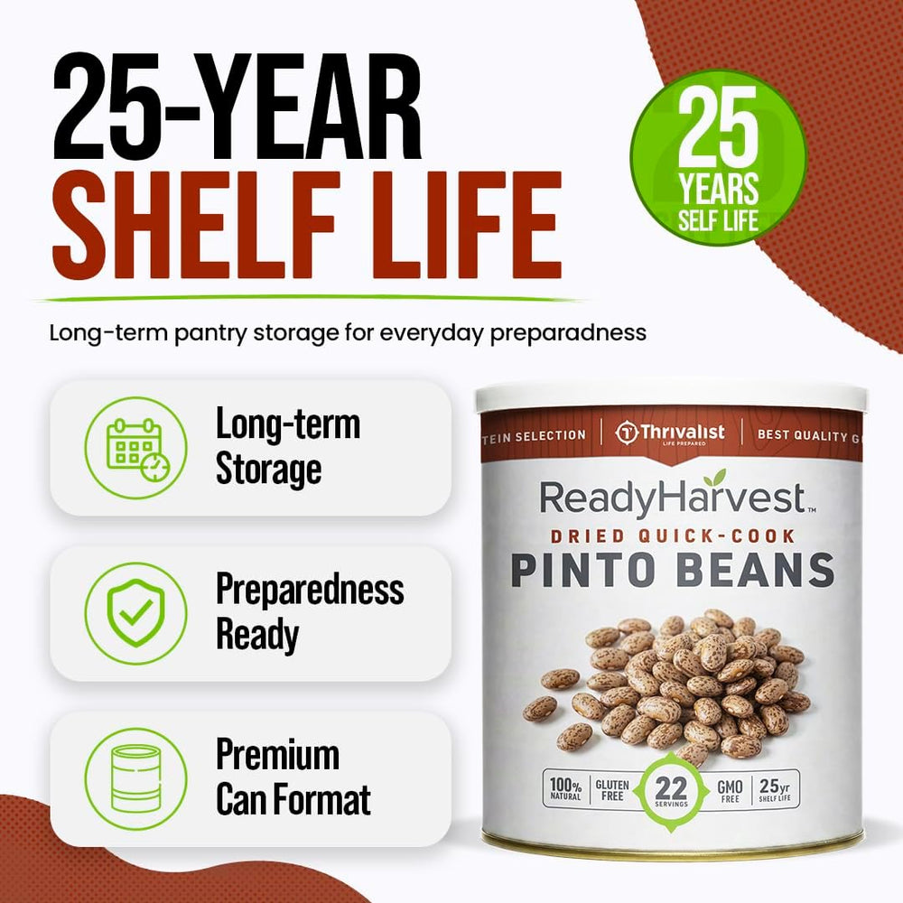 Ready Harvest Dried Quick-Cook Pinto Beans, #10 Can