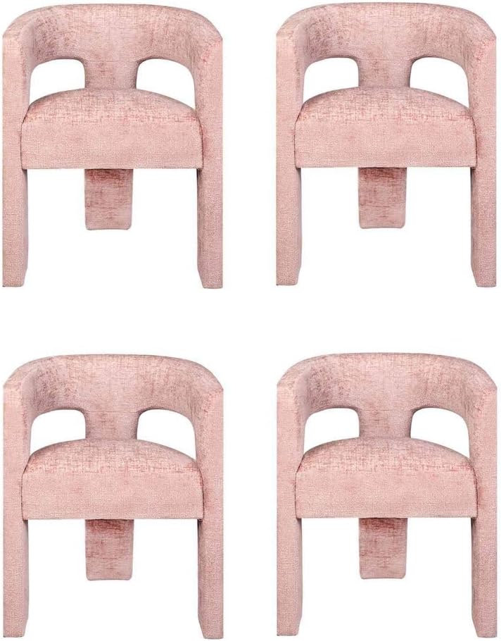 Jofran Gwen Jacquard Upholstered Accent Chair, Modern Luxury Plush Sculptural...