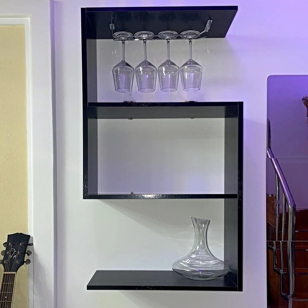 Modern Multifunctional Wine Rack, Practical Multi-Layer Wall Wine Rack, Bar W...
