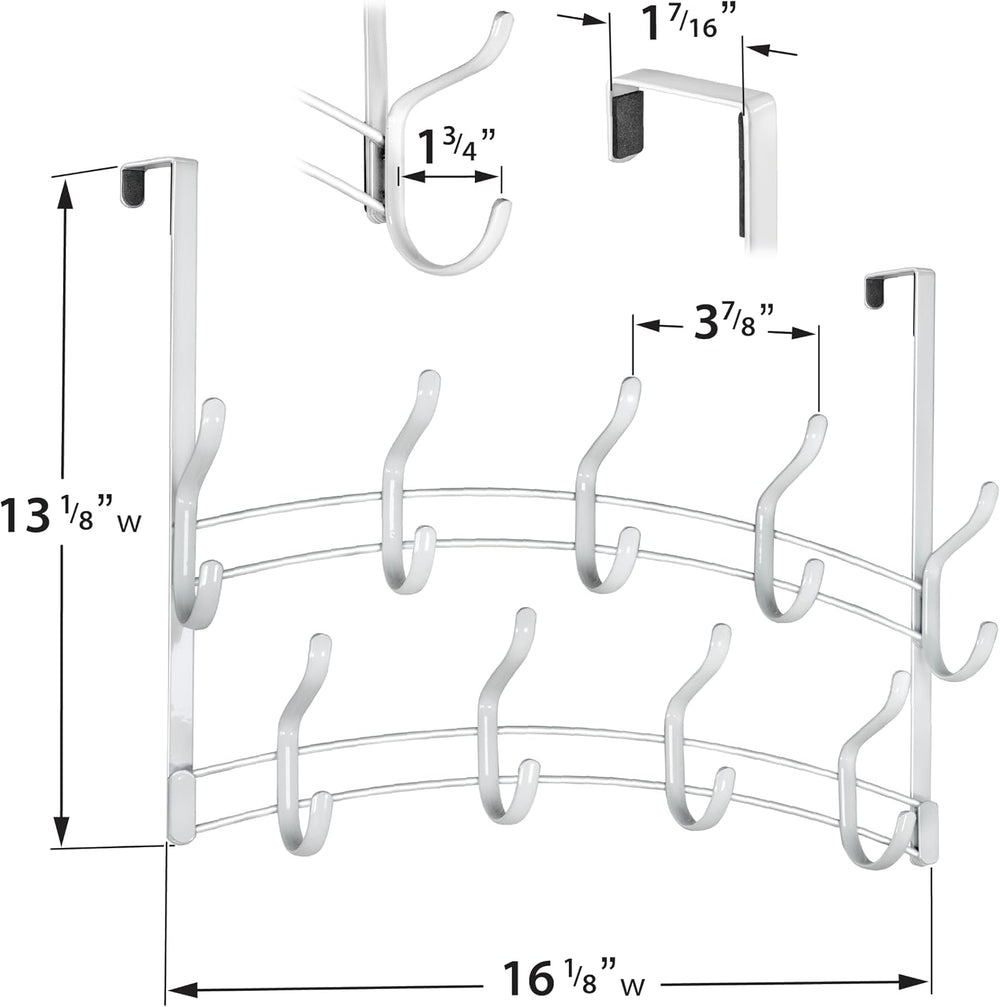 LYNK Professional® Home™ Over the Door Hooks - 18 Hook – Over the Door Coat R...