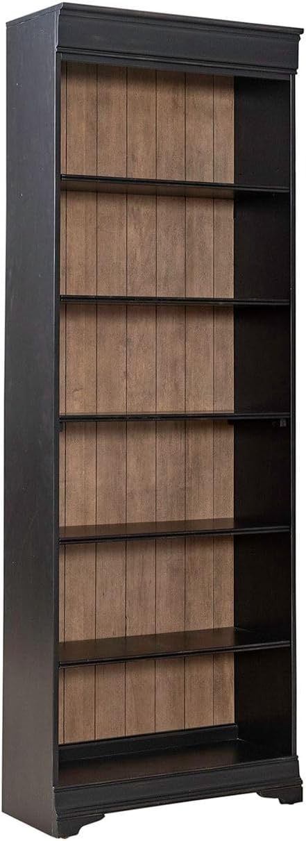 Liberty Furniture Meritage 84 Inch Bookcase for Home Office - Aged Charcoal w...