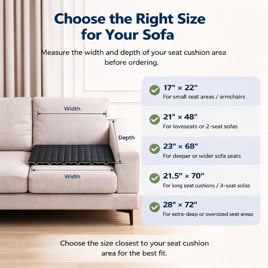 Iron Couch Cushion Support Board-21.5x70" Ultra-Thin Heavy-Duty Steel | ...