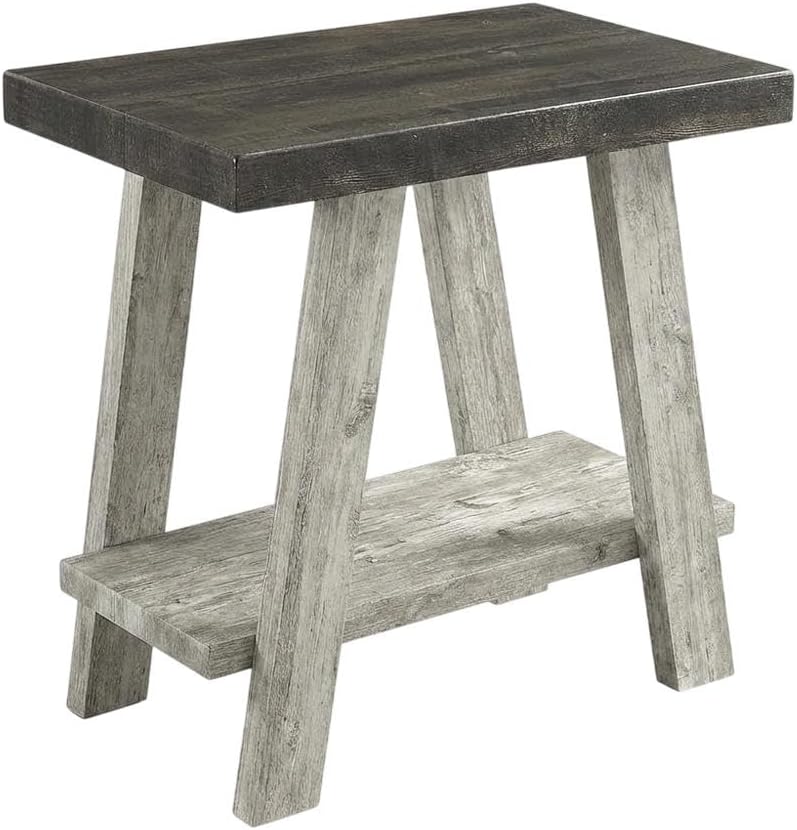 Furnifact Brown, Side Table, MDF Construction, Open Shelf, Durable Home Desig...