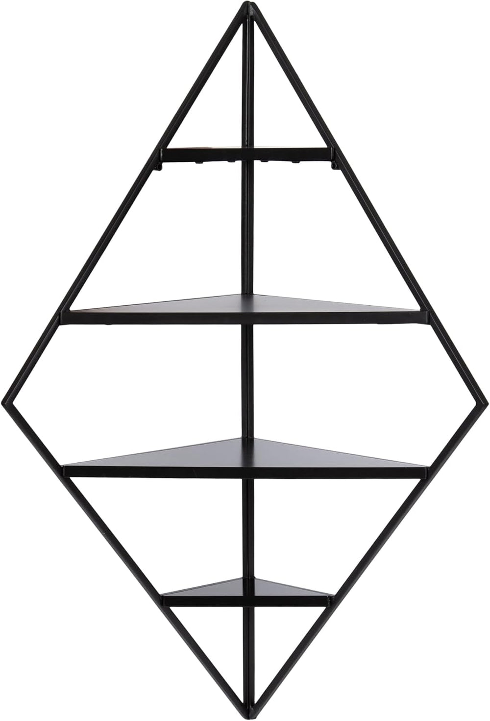 Kate and Laurel Melora Modern Glam Corner Shelf; 24 x 17 x 38; Black; Contemp...