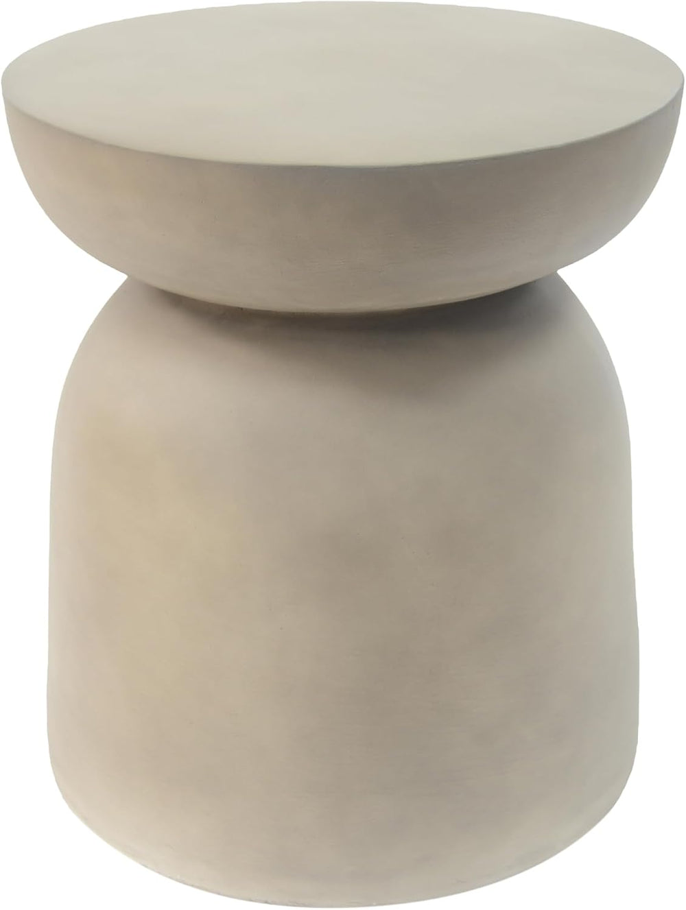 JOSHEN 16" Lightweight-Concrete Corner End Table, Retro End Table with S...