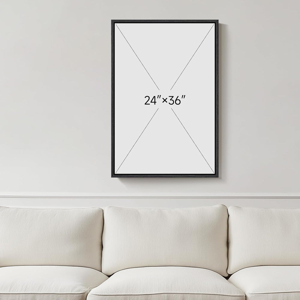 Framed Dark Sage Green Modern Abstract Wall Art, 1 Piece 24x36 In